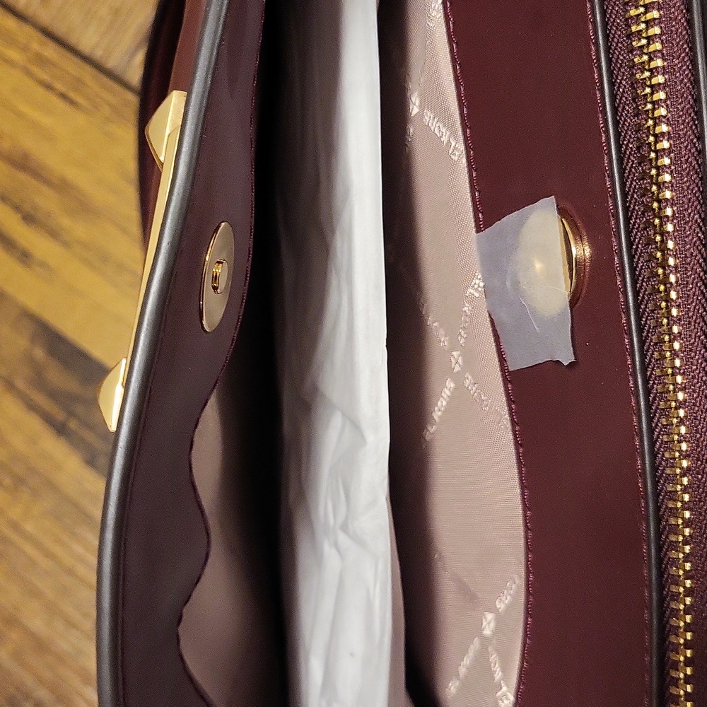 Michael Kors Whitney Tote in Oxblood with Gold Chain - Picture 7 of 11